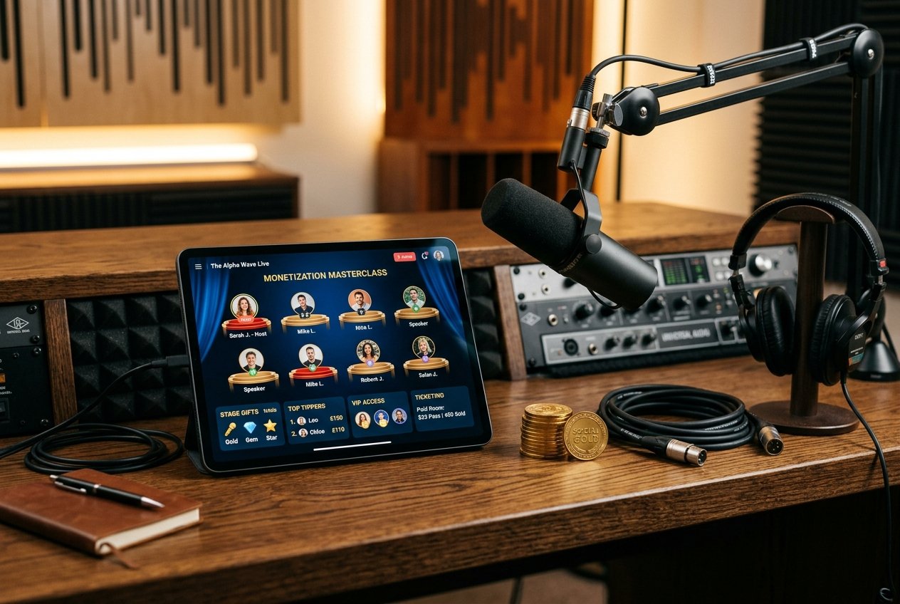 How Voice Chat Apps Make Money: Social Audio Stage Gifting, Speaker Tipping, and Room Ticketing Studio Photography